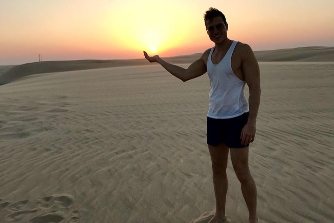 4 Hour Desert Safari, Camel Ride & Inland Sea Beach - Falcon Photo Stops: Beautiful Photos, Real Questions