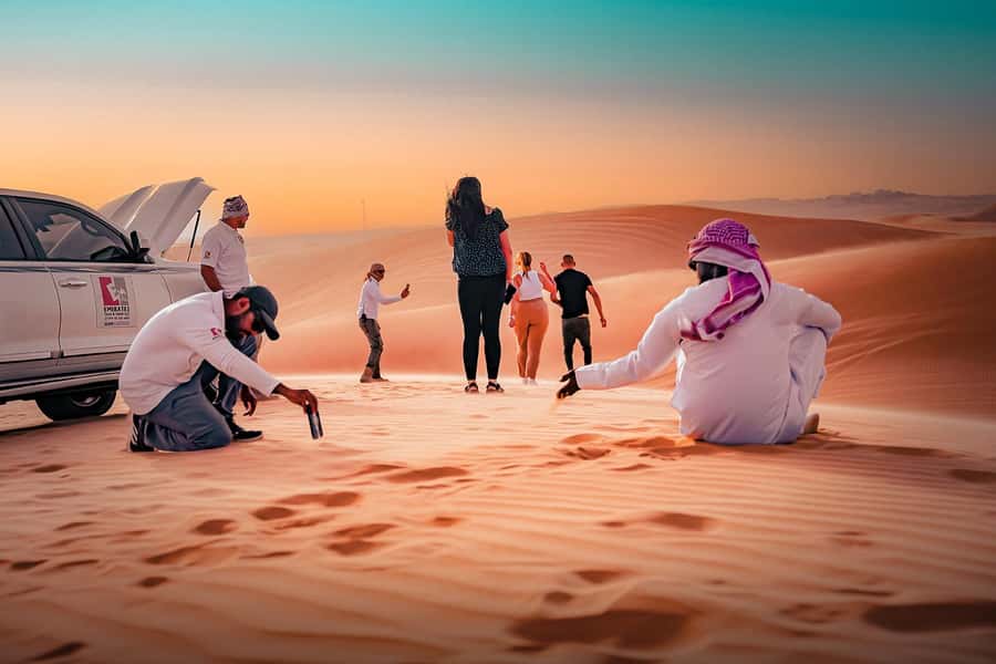 Abu Dhabi: Desert Safari with BBQ, Belly & Tannura Dance - Shisha and Star Gazing: The Calm Ending