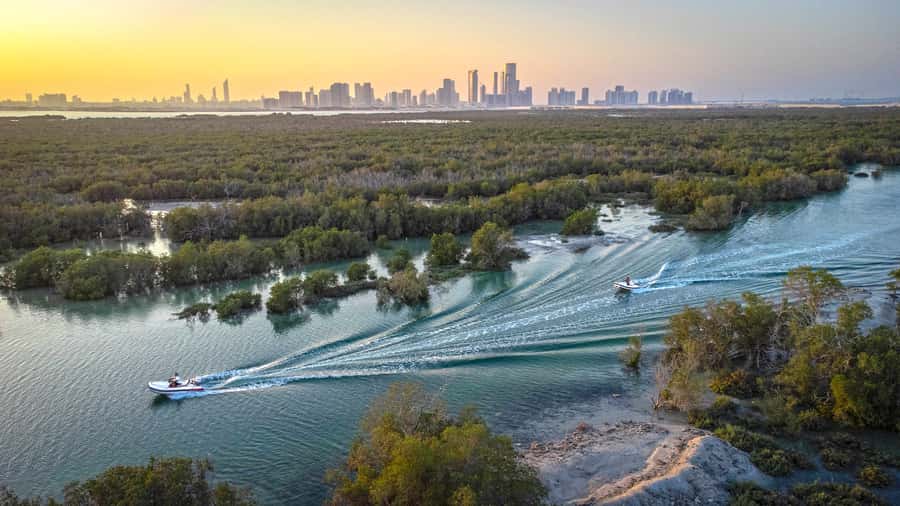 Abu Dhabi: Yas Island Self-Driving Guided Speedboat Tour - Cruising Yas Island landmarks: fast photos and real sightlines