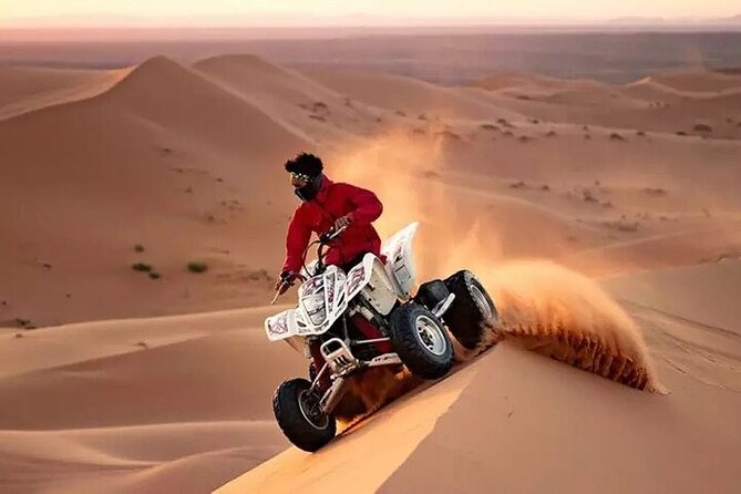 Adventurous Red Dune Desert Safari Deal with Quad Bike,Shows &BBQ - Bedouin-Style Camp: BBQ Buffet, Shows, and the Photo Moments