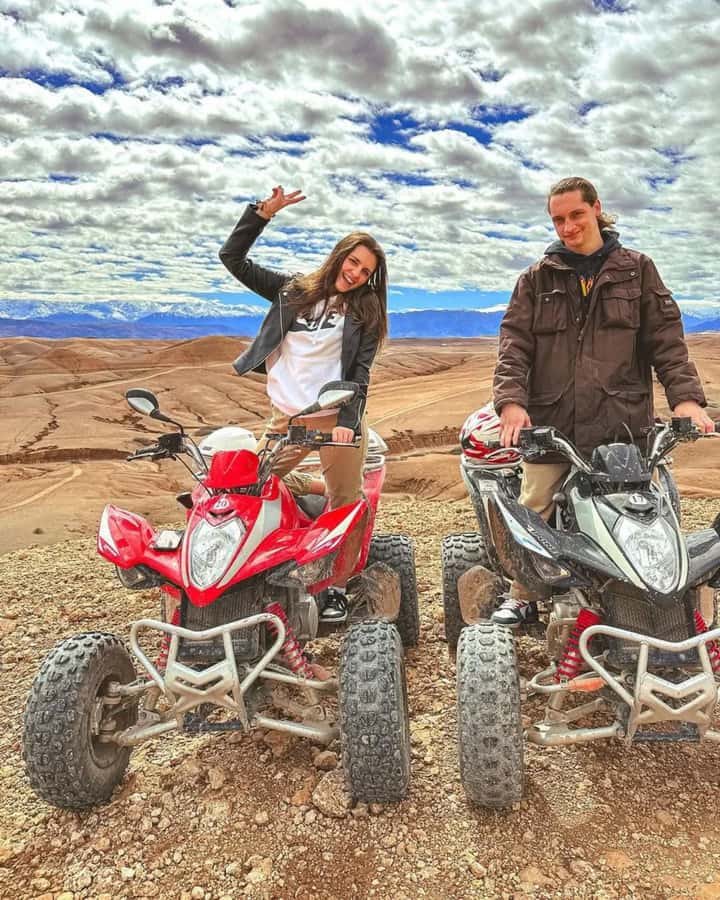 Agafay Desert Day: Quad Bike, Lunch & Swim Adventure - Pickup, transfer, and the argan oil cooperative tea break