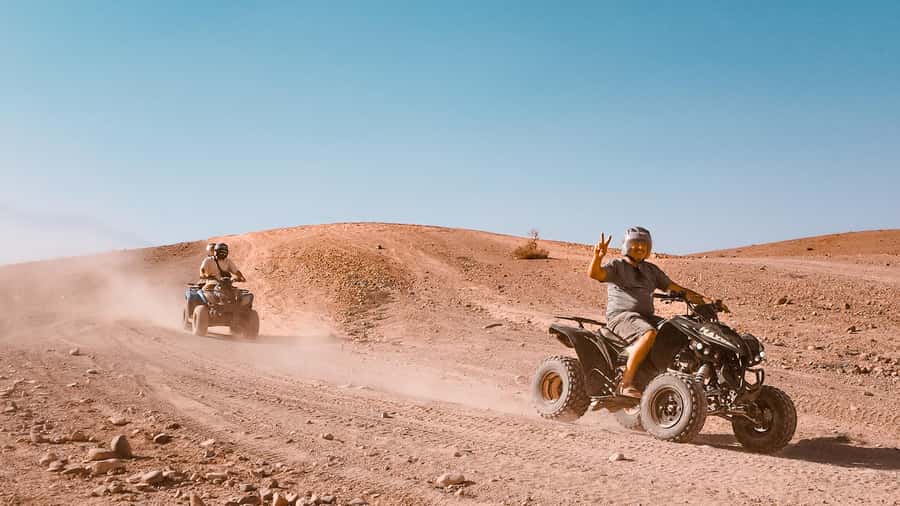 Agafay Desert: Quad Biking, Camel Ride, Lunch - The 1-hour quad bike ride: adrenaline, training, and real rules