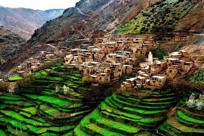Atlas Mountains and Three Valleys & Waterfalls - Villages Marrakech Day Trip - Ourika Valley Lunch by the River: Tagines and Couscous After the Walk