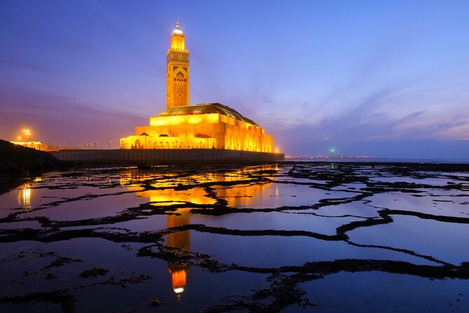 Casablanca City Night Tour and Traditional Moroccan Dinner - Hassan II Mosque Area: Outside Views and Photo Moments That Make Sense
