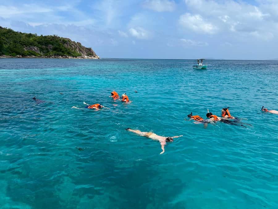 Curieuse and St. Pierre Islands Day Trip with BBQ Lunch - Snorkeling Near Lunch on Curieuse: Your First Reef Chance
