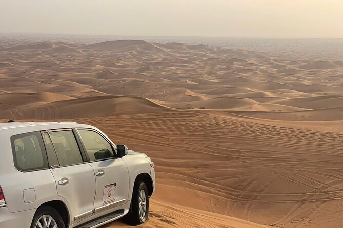 Desert safari adventure with BBQ dinner - Entering the desert: Lahbab to the camp timeline