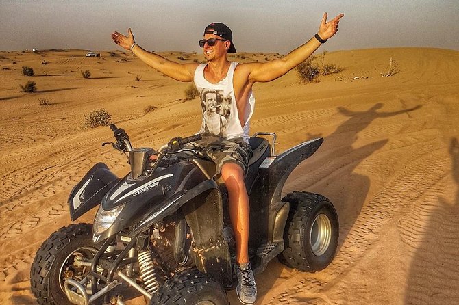 Desert Safari Dubai 30 Mins Quad Bike, Sand Board, Camel Ride BBQ - Getting from Dubai into the desert fast (without turning it into a logistics project)