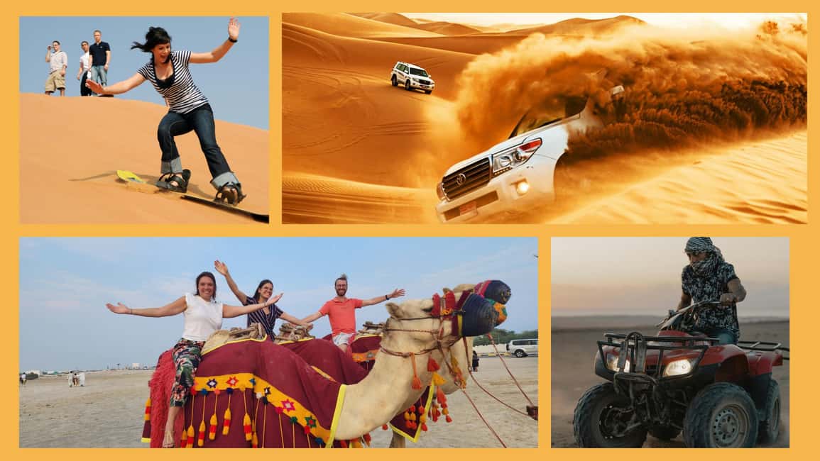 Desert Safari, QuadBike,Dune buggy, Sandboarding & CamelRide - Dune bashing in 4x4s: the 4x4 roller-coaster