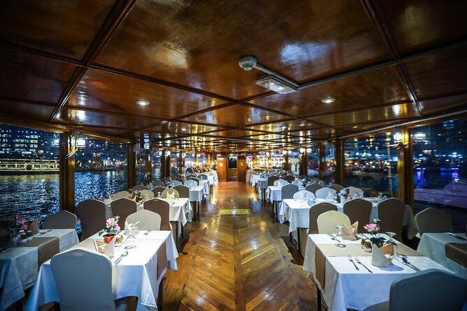 Dinner Cruise in Dubai Marina onboard Alexandra Dhow - The Alexandra Dhow Experience: Wooden Charm Meets Restaurant Comfort