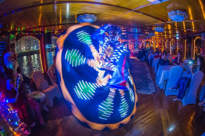 Dinner Cruise in Dubai Marina onboard Alexandra Dhow - What the Route Shows You: From Cayan Tower to Ain Dubai Views