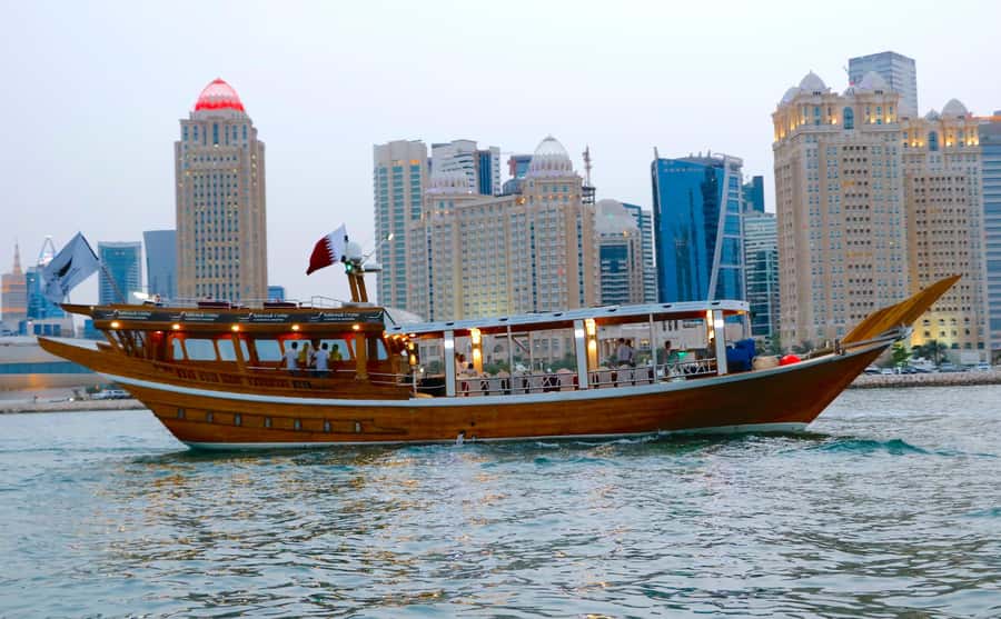 Doha: Arabic Dhow Cruise with Dinner, Tea & Coffee - Doha Corniche at night: why a dhow feels like a Doha upgrade