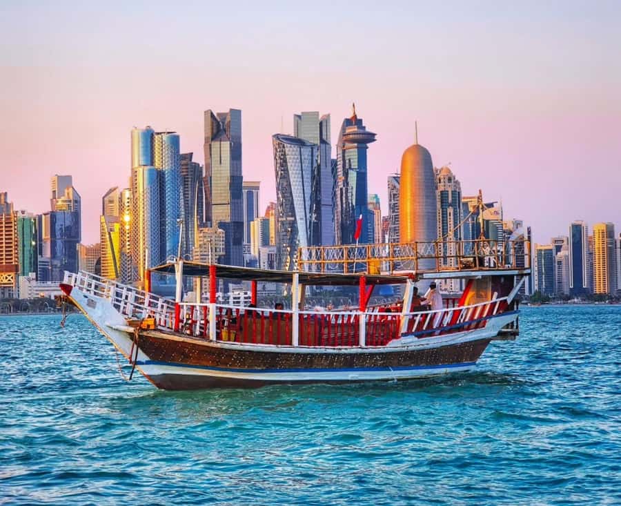 Doha: Arabic Dhow Cruise with Dinner, Tea & Coffee - The real flow of your evening: pickup, SUV ride, then a 1-hour cruise