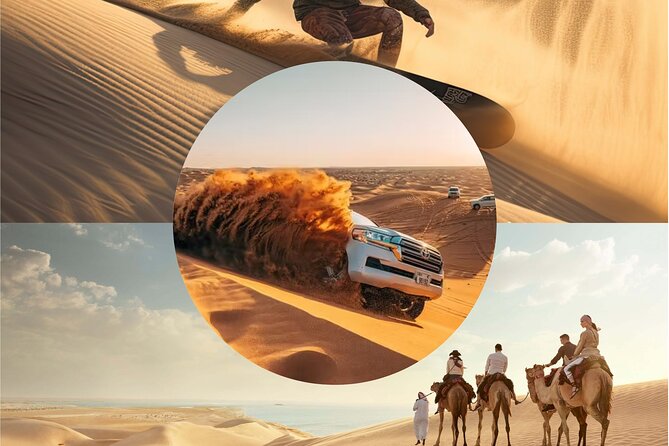 Doha Desert Excursion Dune Bashing Sandboarding Camel Ride - Dune bashing that feels like a roller-coaster
