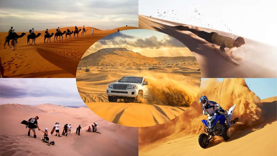 Doha: Dune Bashing Safari, Falcon, Camel, ATV, Sandboarding - 4WD dune bashing plus sandboarding: the high-adrenaline core