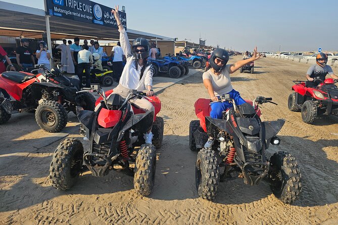 Doha Qatar ATV Quad Bike Buggy Dune Bashing and Camel Ride - Inland Sea dune bashing: another hit of steep sand