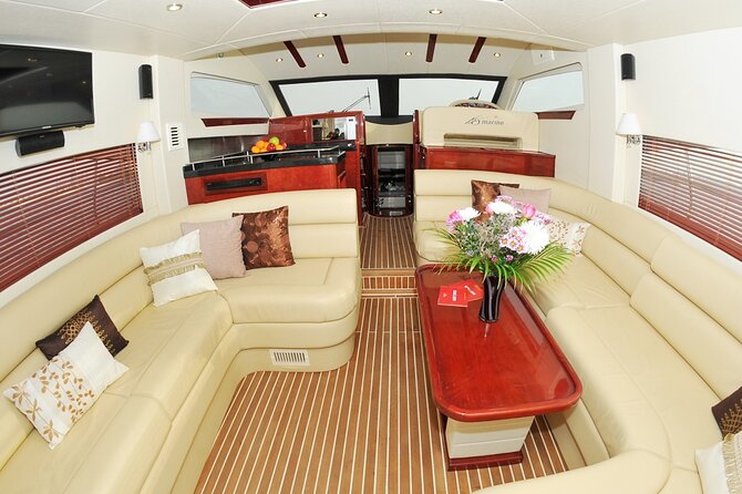 Dubai 3 Hour Private Luxury Yacht Charter with Jet Ski Option - Atlantis on Palm Jumeirah: the pastel hotel + that signature arch