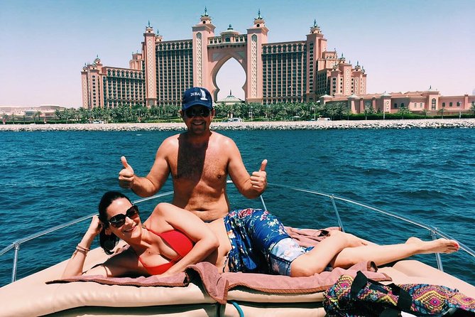Dubai 3h Sea escape: Swim! Tan! Sightsee! - BYO Picnic + Music on Board: Make It Feel Like Your Own Day