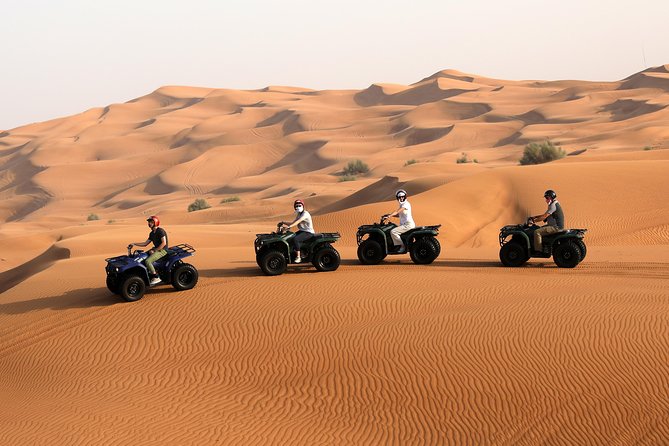 Dubai: Adventure Quad Bike Safari, Camel Ride & Refreshments - Heading out to Lahbab: the calm start before the sand chaos