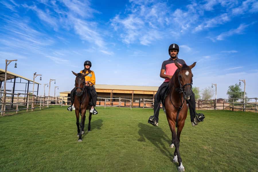 Dubai: Al Marmoom Oasis Horse Riding Experience with Snack - What Happens Before You Ride: Farm Tour, Stable Prep, Exhibition