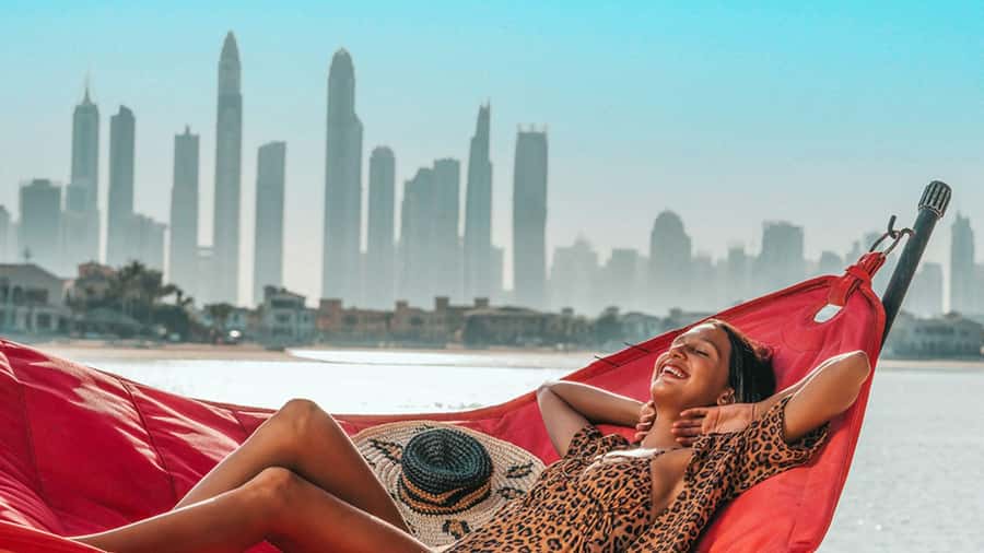 Dubai: Beach Day on the Palm with Skyline Views - Your money’s best spent here: $54 + 20% off food and drinks
