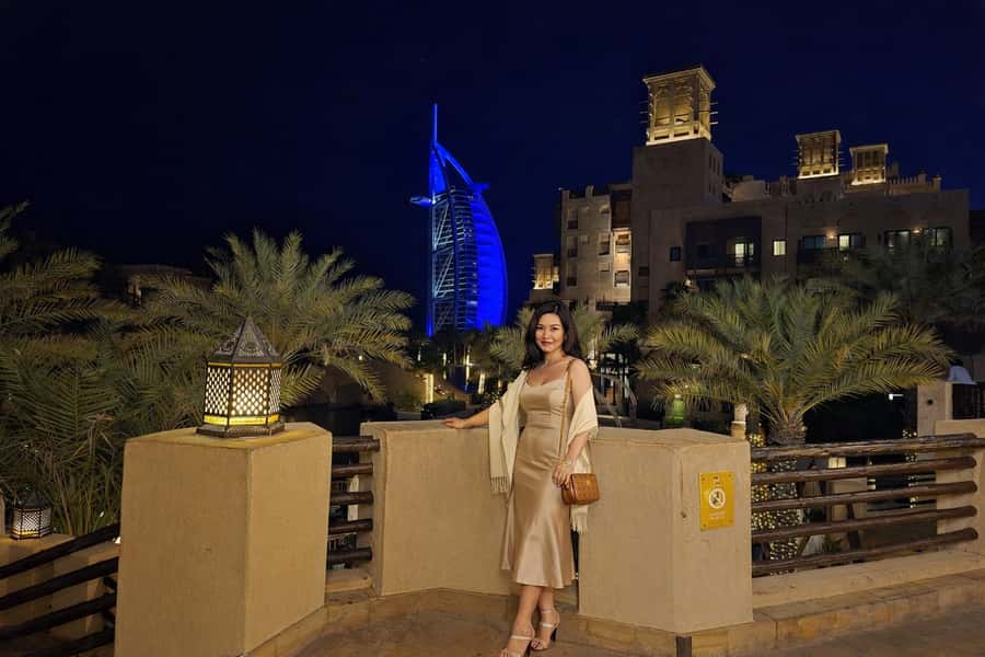 Dubai by Night with Burj Khalifa Entrance Ticket - Madinat Jumeirah: the night stop that adds texture