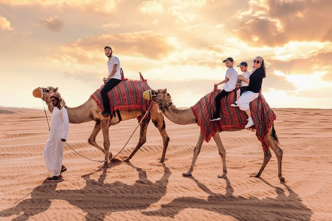 Dubai Desert Safari, BBQ, Live Shows, Camel, Sandboard (7-Hours) - The dune-bashing and sandboarding stretch: adrenaline with real structure