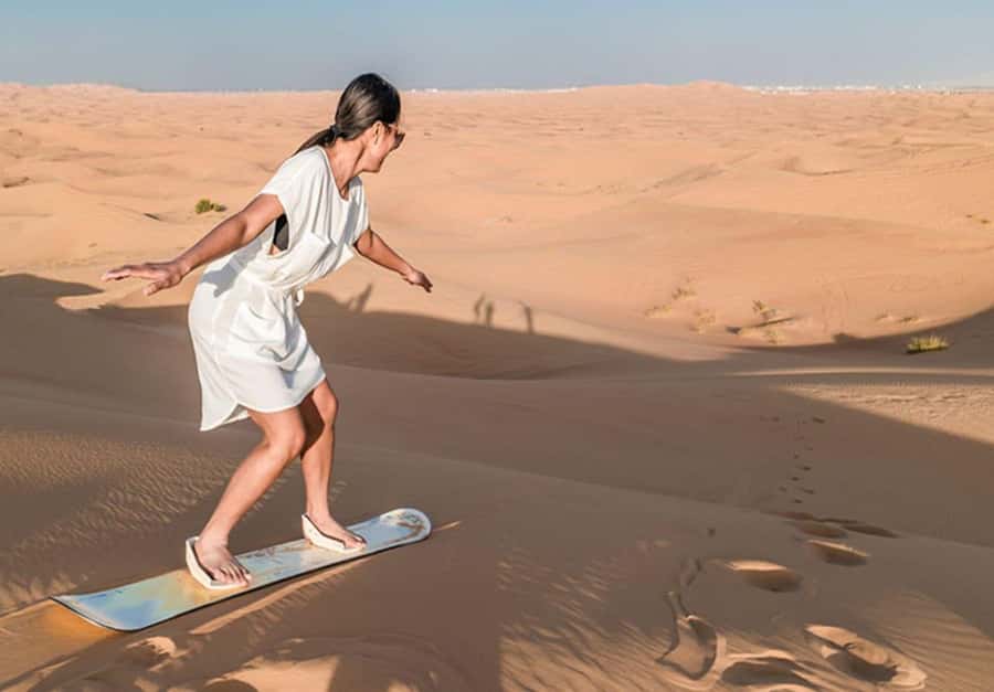 Dubai: Desert Safari Camel Riding, Sandboarding & BBQ Dinner - Dune bashing: thrilling, safe when the driver is good