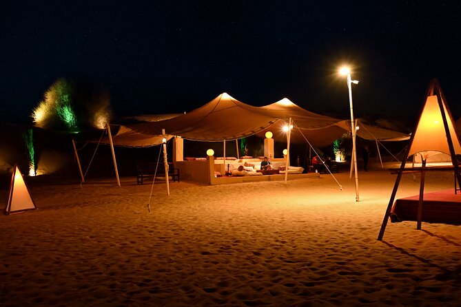 Dubai Desert Safari with Desert Camp Dinner, Camel Ride & Shows - Camel ride, falcon interaction, henna, and palm reading