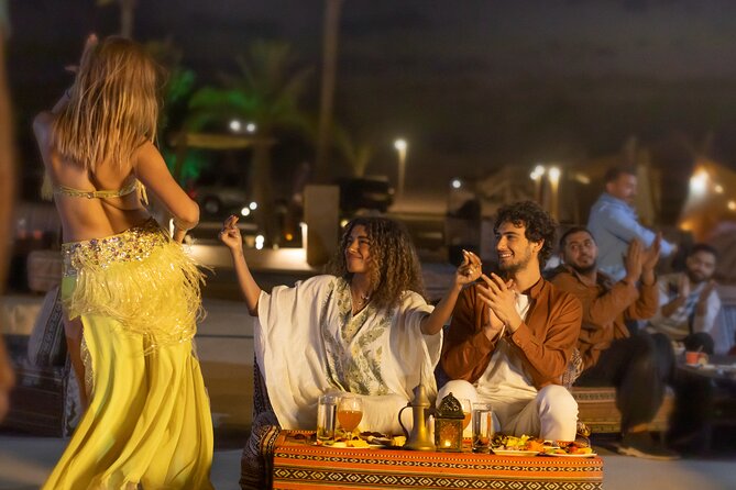 Dubai Desert Safari with Desert Camp Dinner, Camel Ride & Shows - Alcohol upgrade vs. soft drink basics