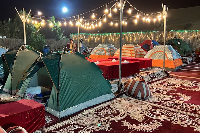 Dubai Desert Safari with Quad Bike, Camel Ride, Dinner and Show - Dinner Buffet, Drinks, Sheesha, and Henna: The Included Camp Culture