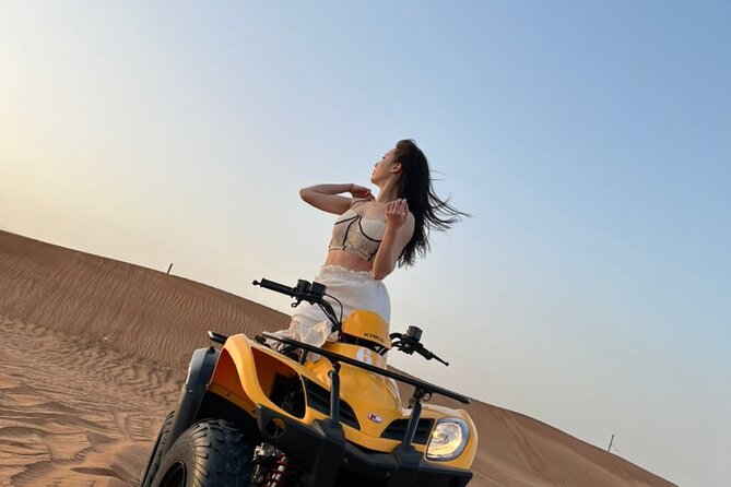 Dubai Desert Safari with Quad Bike, sandboarding, live show & BBQ - Getting There: Dubai Pickup to Lahbab Red Dunes