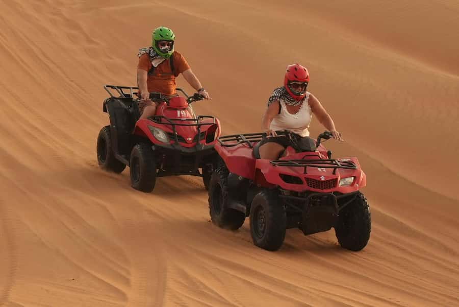 Dubai: Experience 60 Minutes Quad bike & BBQ Dinner - Getting From Dubai to the Dunes: Pickup That Actually Works