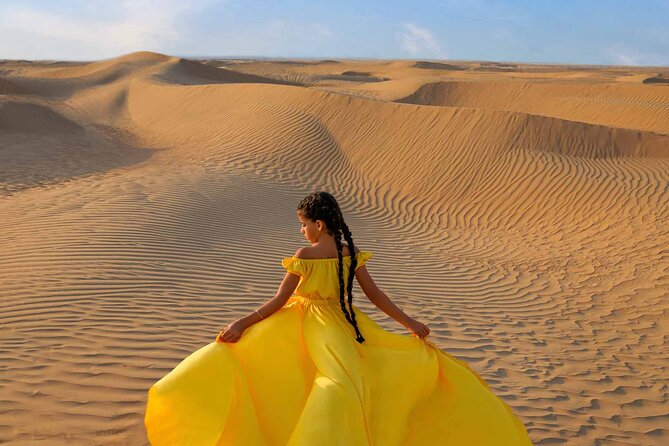 Dubai Flying Dress Private Photoshoot in the Desert - The private driver + desert shoot timing you should plan for