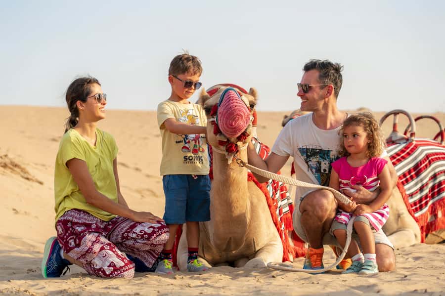 Dubai: Heritage Safari, Camel Ride & Al Marmoom Oasis Dinner - Camel caravan time: fun, but plan for the motion