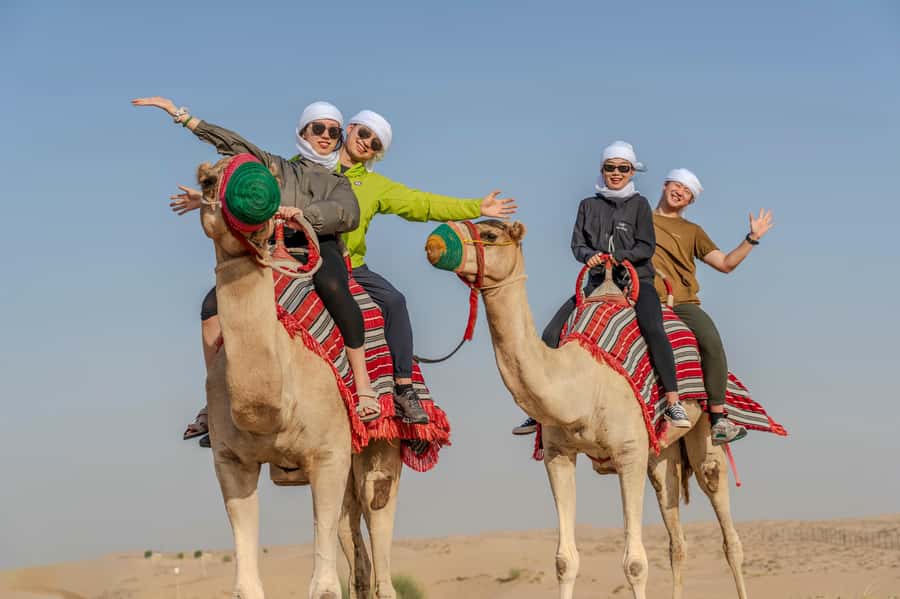 Dubai: Heritage Safari, Camel Ride & Al Marmoom Oasis Dinner - Sunset dunes, falcons, and camp entertainment