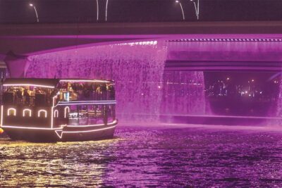 Dubai Luxury Canal Dinner Cruise with Optional Transfer - The Big Visuals: Dubai Water Canal, Downtown, Deira, and the Waterfall Bridge