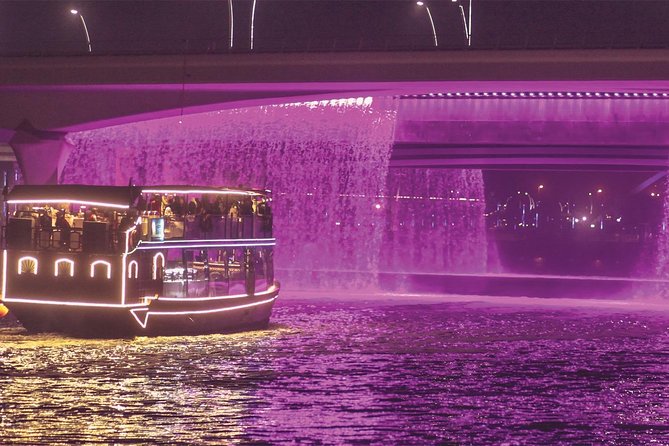 Dubai Luxury Canal Dinner Cruise with Optional Transfer - The Big Visuals: Dubai Water Canal, Downtown, Deira, and the Waterfall Bridge