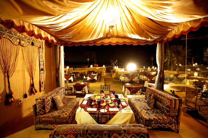 Dubai: Luxury Desert Fortress Dinner, Camel Ride & Live Shows - Optional upgrades: dune bashing and unlimited drinks