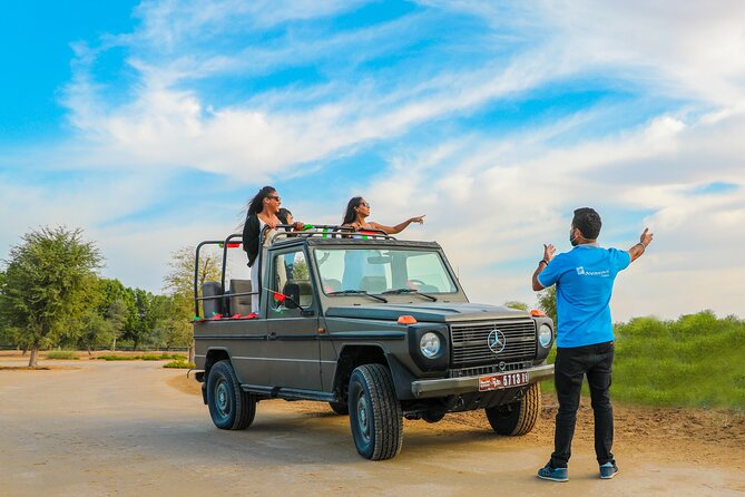 Dubai: Morning Safari by Vintage G Class & Al Marmoom Experience - Bedouin Village Breakfast, Camel Caravan, and Culture Activities