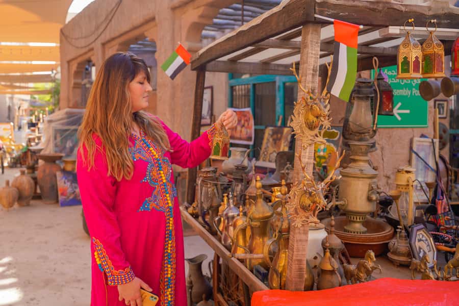 Dubai: Old Town, Street Food, Creek, Souks, & Emirati House - Al Seef promenade and the mosque photo stop