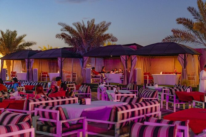 Dubai Premium Desert Safari – Live Buffet Dinner & Luxury Camp - Dune Bashing, Sandboarding, and Camel Time (the main event)