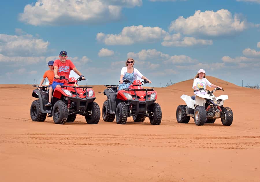 Dubai: Red Dunes Evening Quad Bike, Dune Blast with BBQ - Pickup drive: how the timing sets you up for the fun