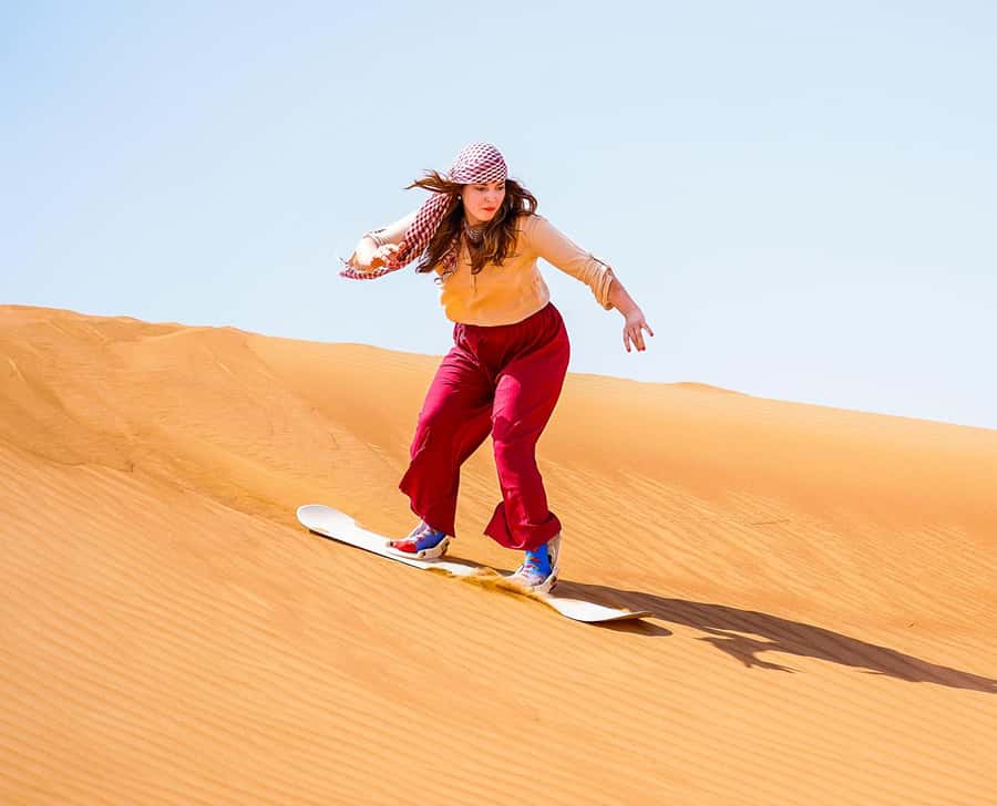 Dubai: Sandboarding, Camel Ride and Red Dune Bashing - The 4x4 dune bashing ride: fast, bumpy, and surprisingly controlled
