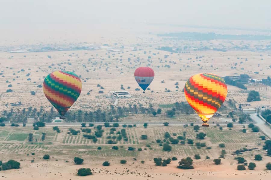Dubai: Sunrise Balloon Flight with Camel Ride & Breakfast - Camel ride and falconry photos: short on time, strong on fun