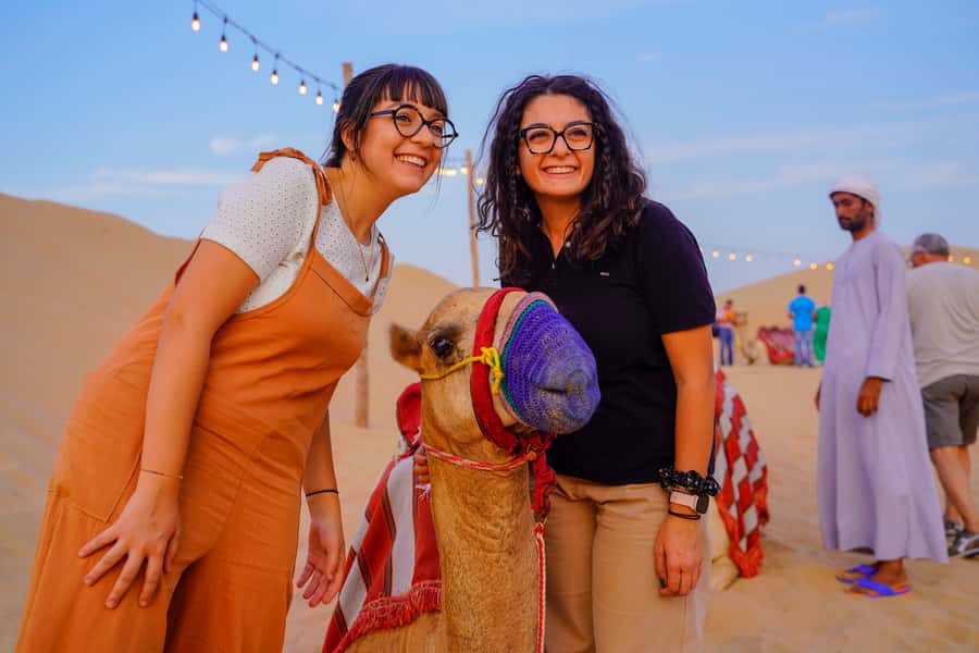 Dubai: Sunset Camel Trek, Al Khayma Camp, Stargazing & BBQ - Al Khayma Camp: coffee, dates, henna, shisha, and the falcon moment
