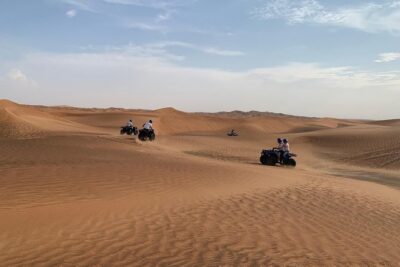 Dubai: Unique SUNSET Quad Bike Red Dunes Safari - Quad Bike Hour on High and Extreme Dunes