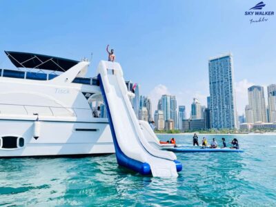 Dubai: Yacht Cruise with Swimming, Snorkeling and BBQ Lunch - Boat comfort you’ll actually feel: pool, sun decks, and inflatable time