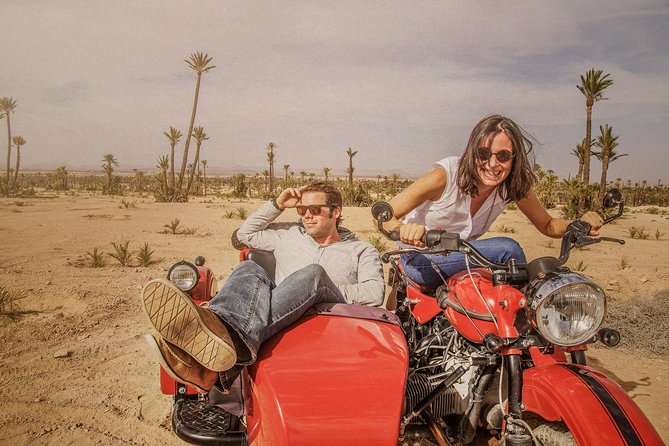 Essential Ride by sidecar (Marrakech off the beaten path) 1h30 - The Palmeraie and Atlas Mountain Glimpses From the Road