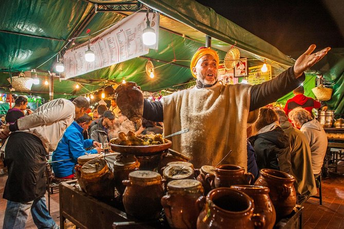 Evening Marrakech: Gastronomic and Market Tour Inside the Medina - The Dinner Moment on Djemaa el-Fna: What to Expect From the Sit-Down Meal