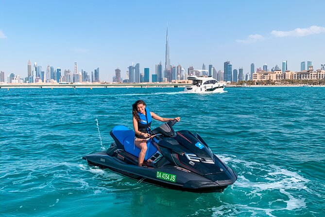 Fastest Jet Ski with Dubai Skyline, Burj Al Arab Views and Juice - Burj Khalifa and skyline views from the sea
